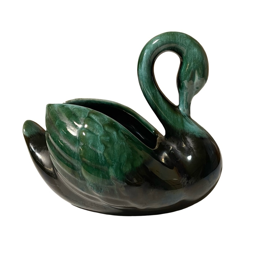 Vintage Blue Mountain Pottery Swan Planter/Decorative Dish